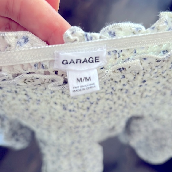 Garage Blue/Purple Floral Smocked Skirt | Colour: Blue/White |Size: Women’s US M - Picture 6 of 6